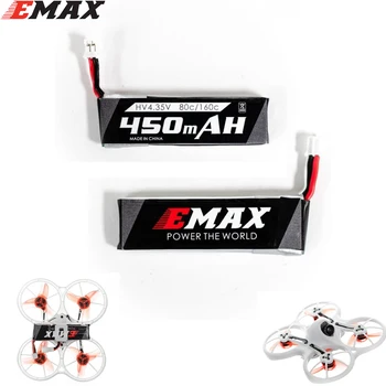 Emax Tinyhawk 1S 450 мАч 80C литий-полимерный аккумулятор PH2.0 Для радиоуправляемого FPV-дрона Emax Tinyhawk Avan
