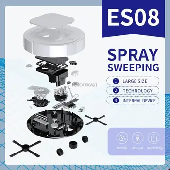 ES08 Бытовой Интеллектуальный Робот-распылитель Для Подметания и Увлажнения воздуха Lazy's Household Cleaner