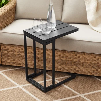 Приставной столик Better Homes & Gardens с ламельной столешницей Milport- 22 дюйма- Черный чайный столик, столик для гостиной, приставной столик