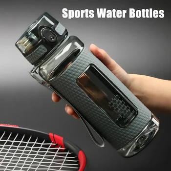 Спортивные Бутылки для воды, Не содержащие BPA, Портативный Герметичный, Защищенный от Падения Чайник Большой Емкости Для Путешествий На открытом Воздухе, Пластиковая Бутылка Для Воды Для Напитков